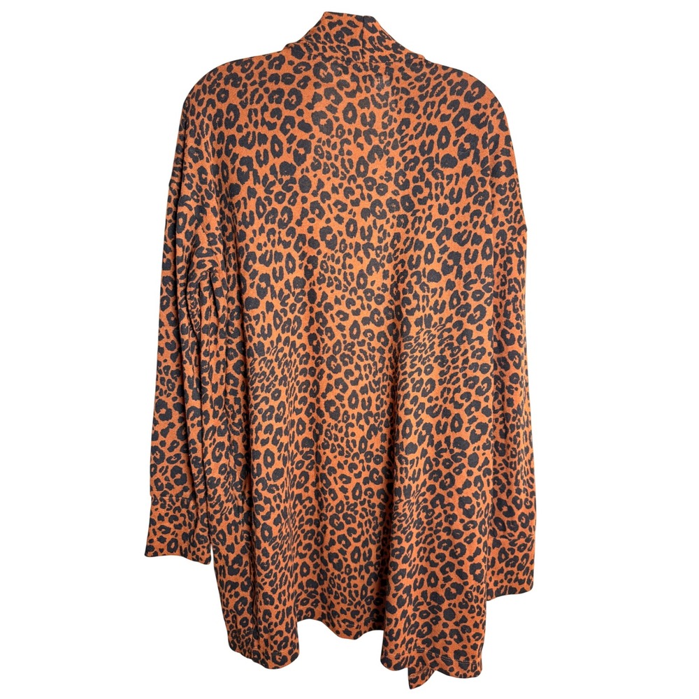 Sanctuary Cardigan Womens M Rust Orange Leopard Open Front XT9076D26JB1R - Picture 3 of 6